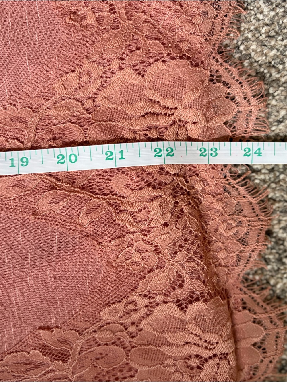 Eyeshadow Top Blush Pink Lace Trim XL Linen Blend Blouse Romantic Boho Coquette - Picture 13 of 13